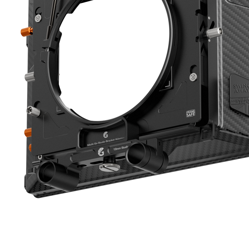 B1255 1007 Misfit Six Studio Bracket Adapter attached to 143mm clamp with 19mm studio bracket web
