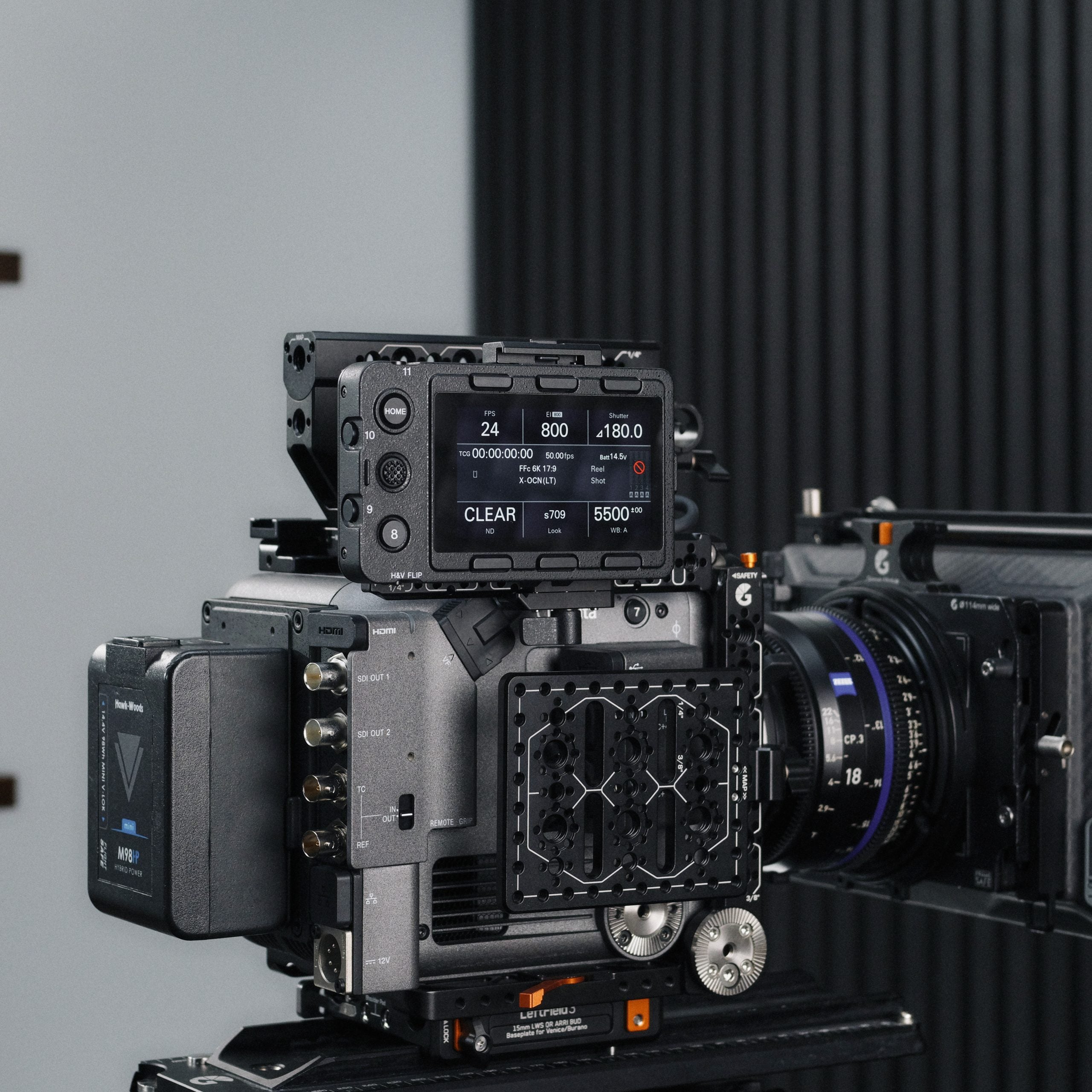 Floating NATO Side Rail for Sony BURANO – Bright Tangerine